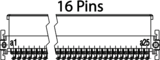 One27 16 针弯头排针
