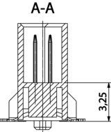 尺寸：One27 直型插针排 H3.25 12针